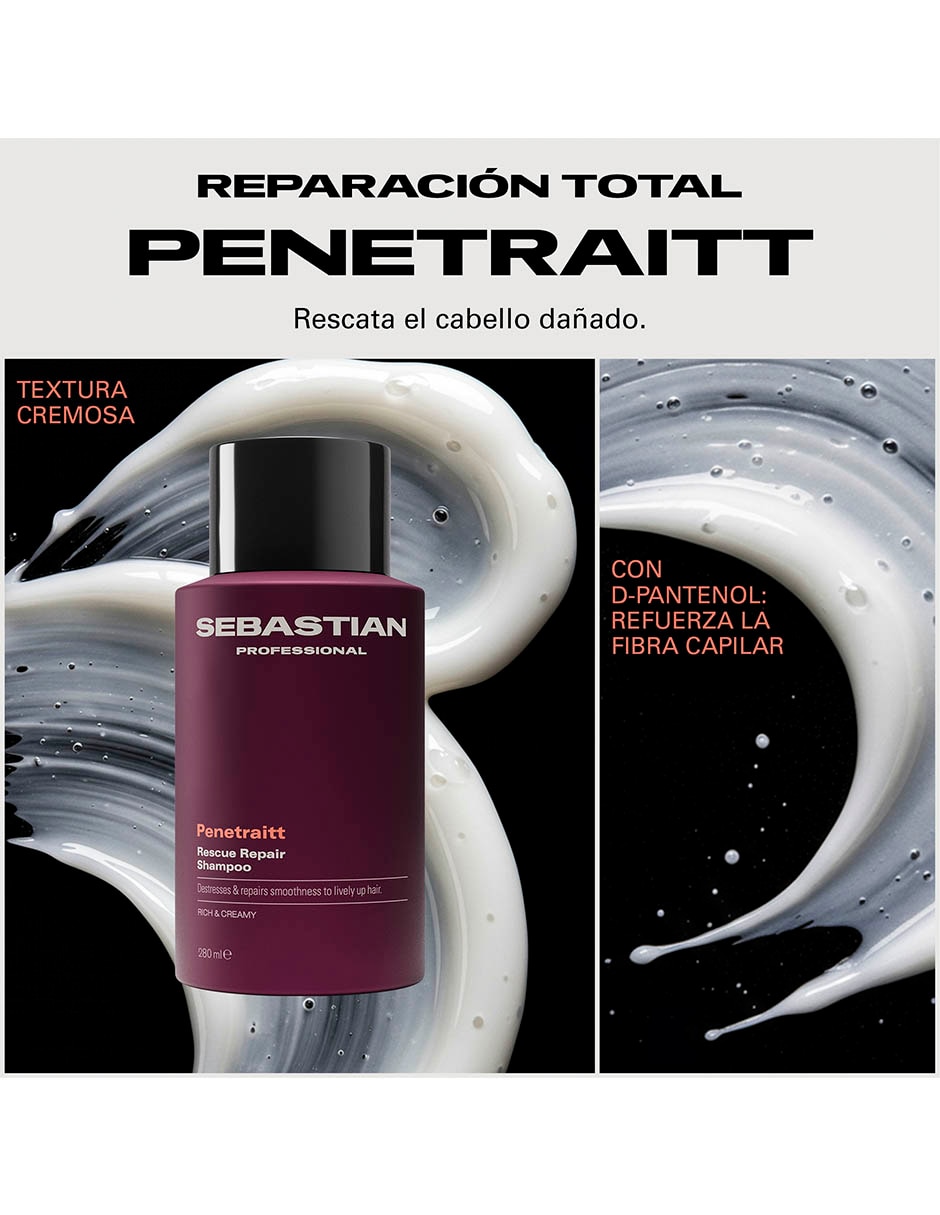 Shampoo reparador para cabello Penetraitt 3