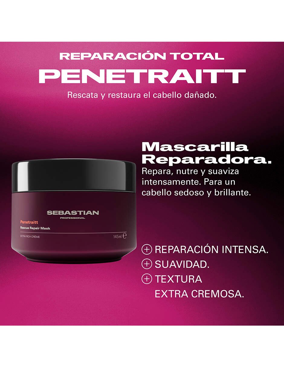 Mascarilla para cabello professional penetraitt reparación para reparar 4