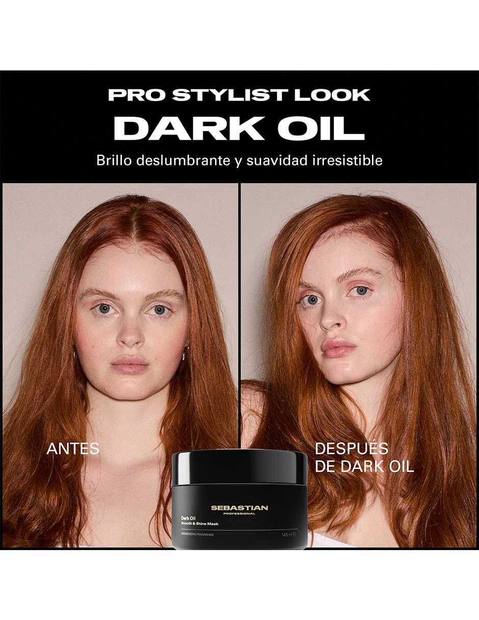 Mascarilla para cabello professional dark oil para nutrir 3