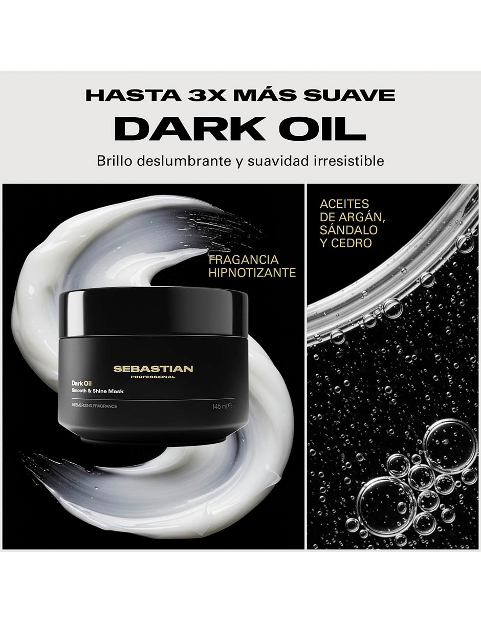 Mascarilla para cabello professional dark oil para nutrir 4