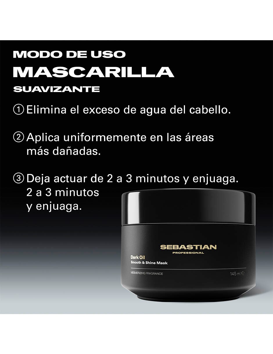 Mascarilla para cabello professional dark oil para nutrir 5