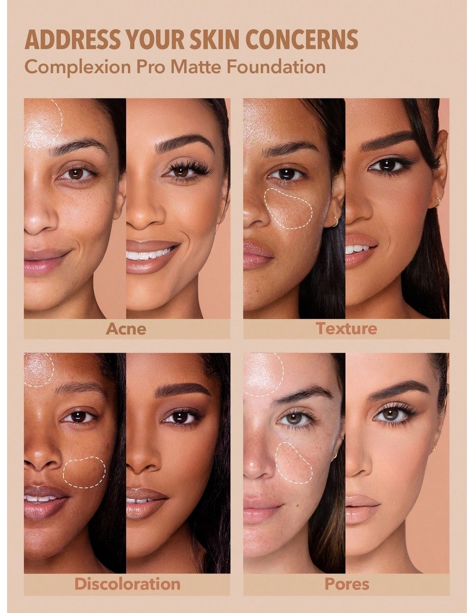 Maquillaje complexion pro long lasting breathable matte foundation-butterscotch 2