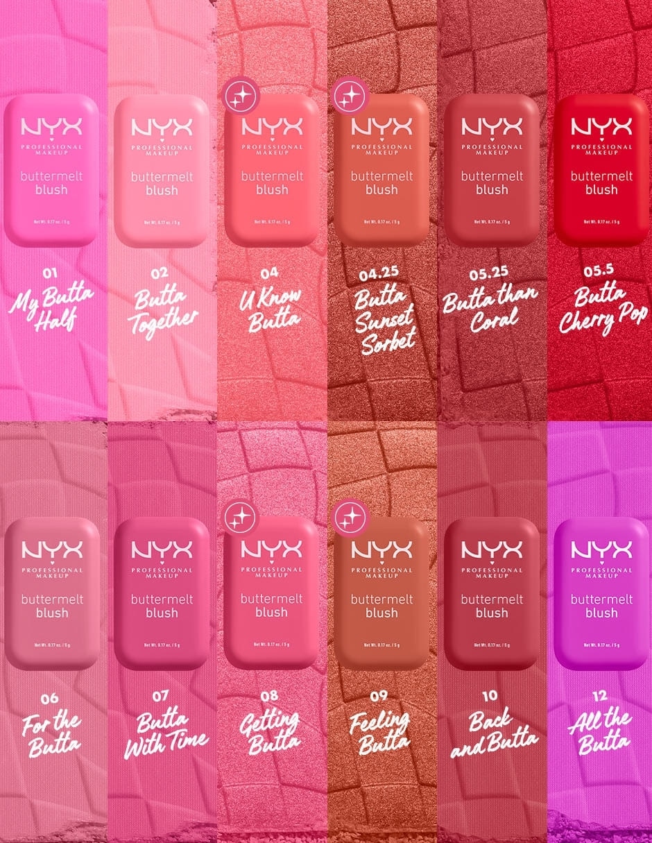 Blush en polvo compacto Nyx Professional Makeup Buttermelt