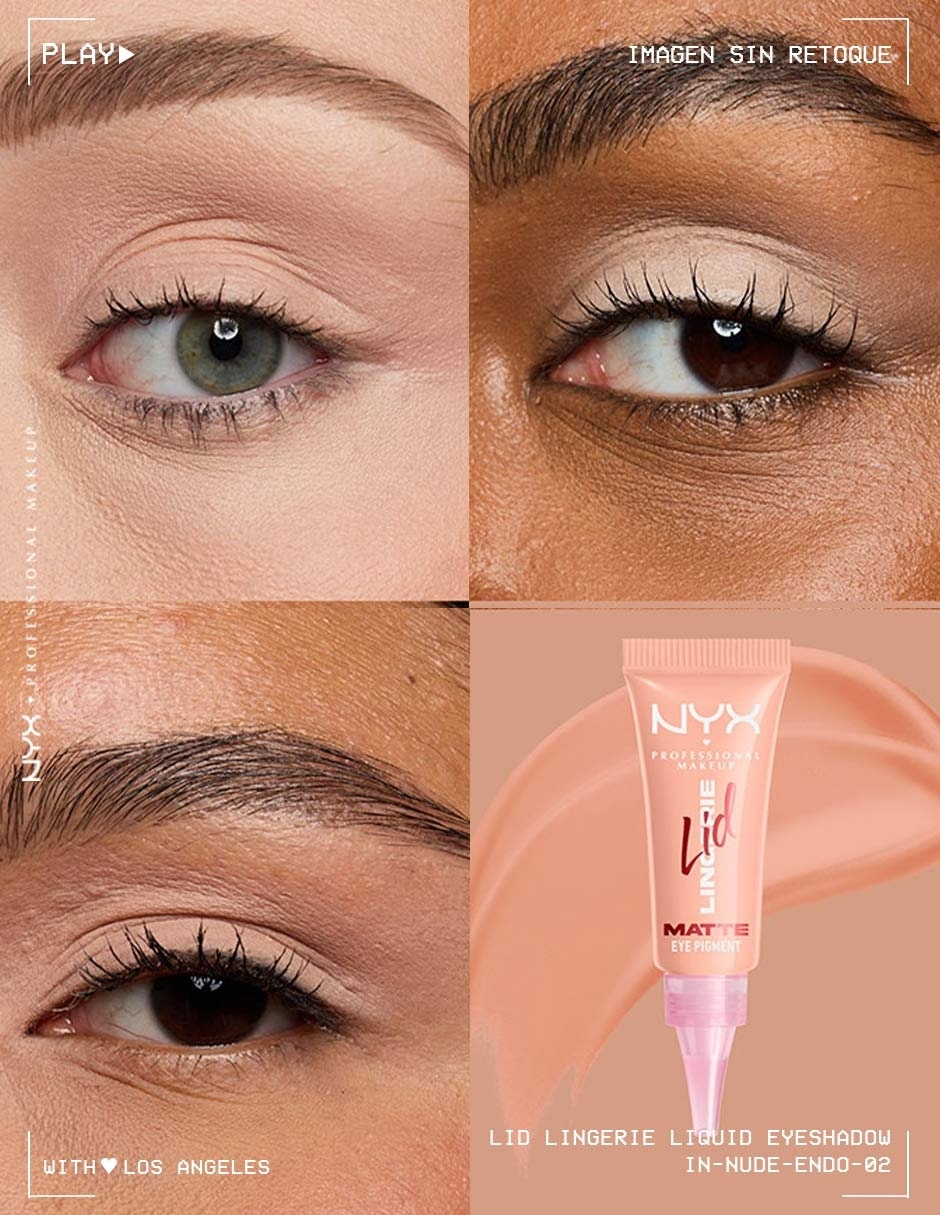 Paleta de sombras/sombra para ojos lid lingerie 6 tonos 7