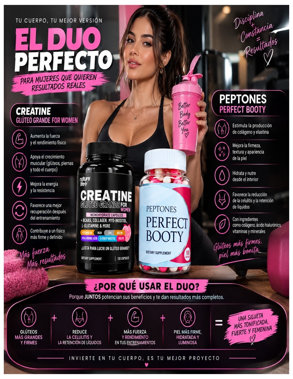 Tratamiento para glúteos Peptonas crecimiento