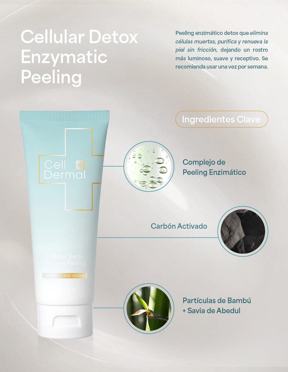 Crema facial recomendada para exfoliar día y noche cellular detox enzymatic peeling para todo tipo de piel Crema facial recomendada para exfoliar día y noche cellular detox enzymatic peeling para todo tipo de piel