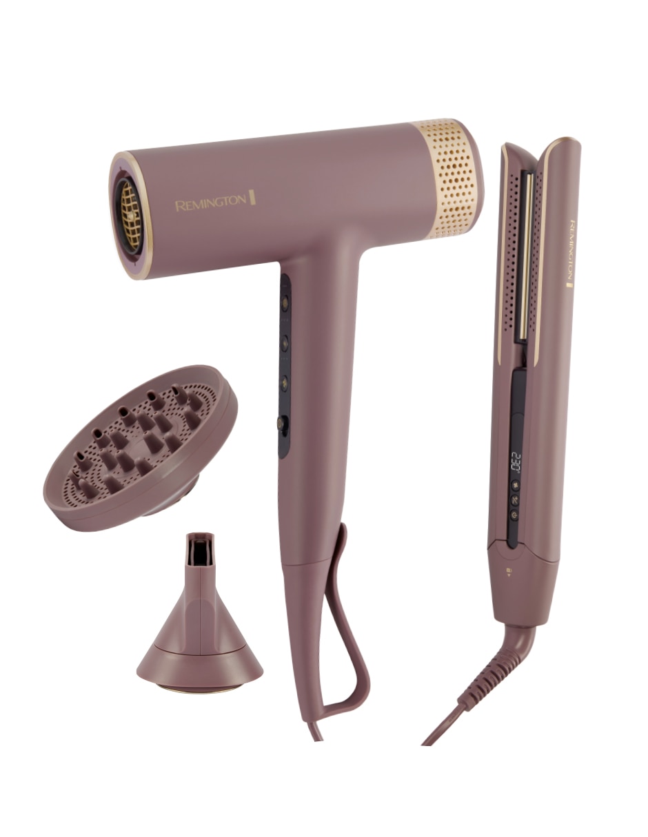 Set alaciadora eléctricos belleza airvive combo de plancha y secadora digital airvive remington placas de cerámica - iones Set alaciadora eléctricos belleza airvive combo de plancha y secadora digital airvive remington placas de cerámica - iones