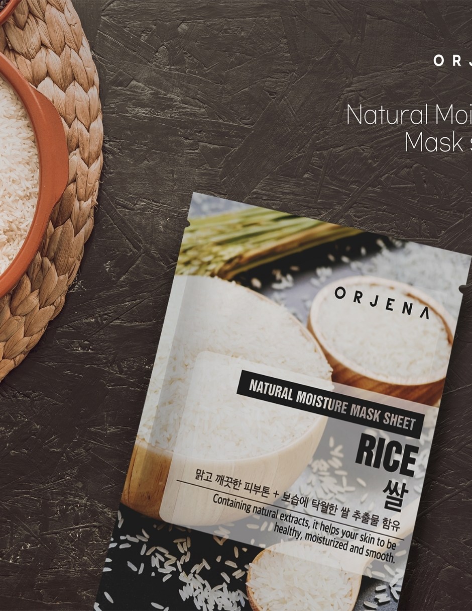 Mascarilla facial Natural Moisture Rice Mask para Aclarar 8