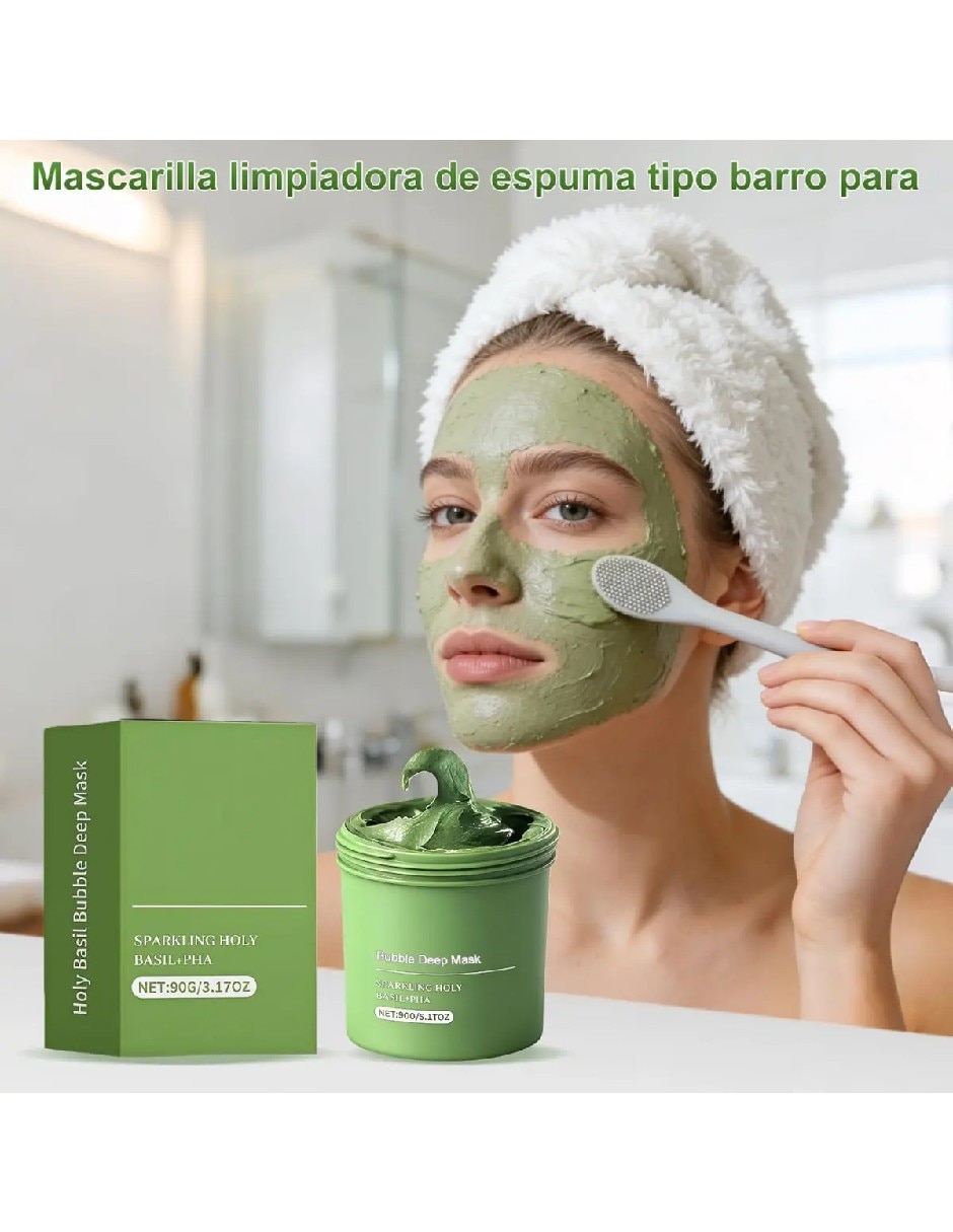 Mascarilla facial de arcilla de caolín para acné 4