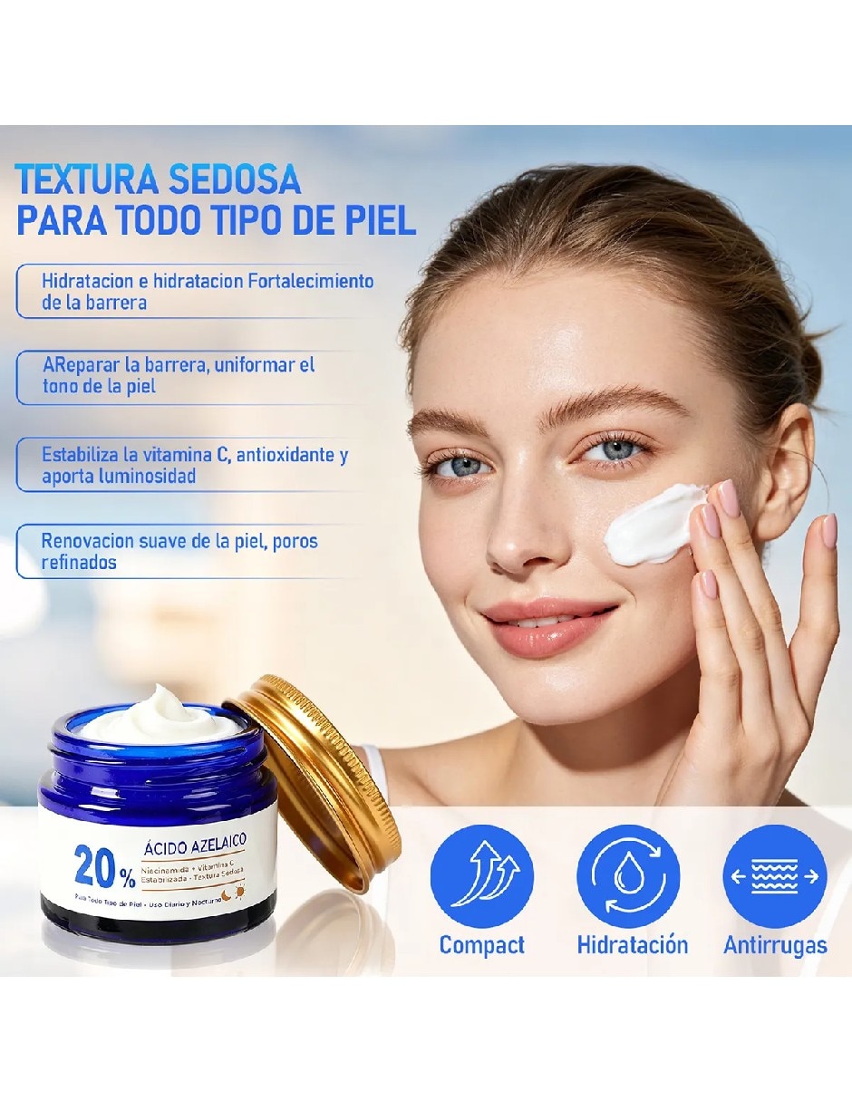 Set crema facial recomendada para desinflamar y relajar de día y noche para todo tipo de piel