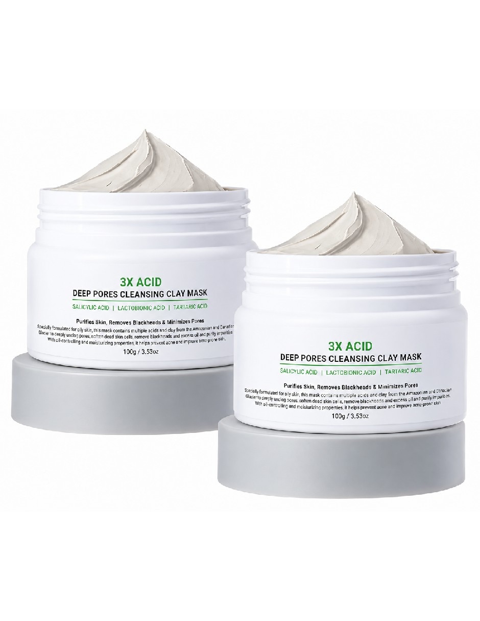 Set de mascarillas facial de barro control puntos para acné
