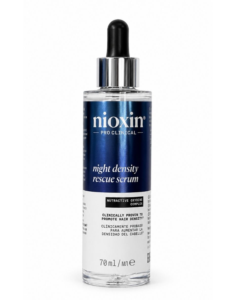 Sérum anticaída para cuero cabelludo Night Density Rescue sérum nocturno para mayor apariencia de densidad 70 ml Nioxin de todo tipo de piel Sérum anticaída para cuero cabelludo Night Density Rescue sérum nocturno para mayor apariencia de densidad 70 ml Nioxin de todo tipo de piel