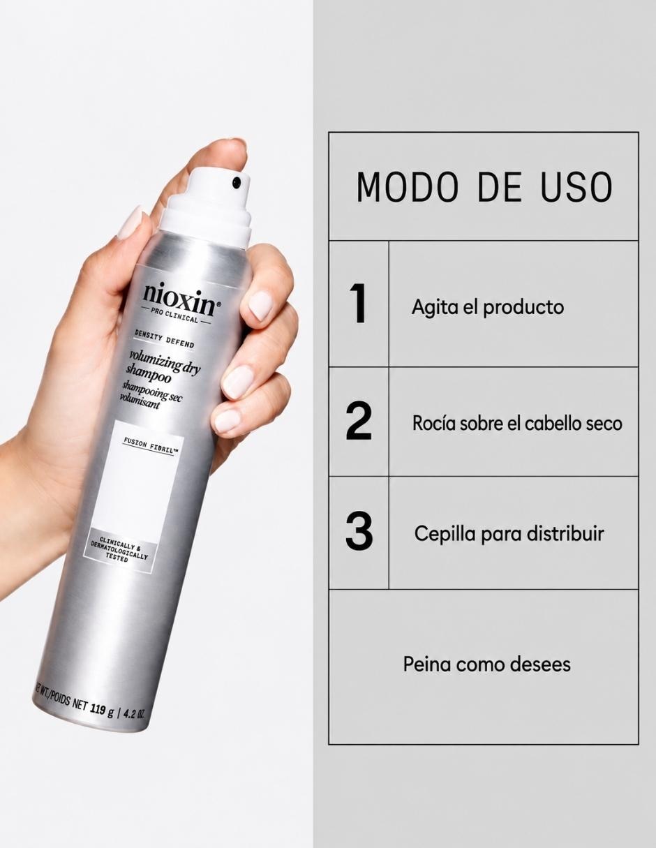 Shampoo en seco para cabello todo tipo Instant Fullness Dry Cleanser voluminizador 180 ml Nioxin