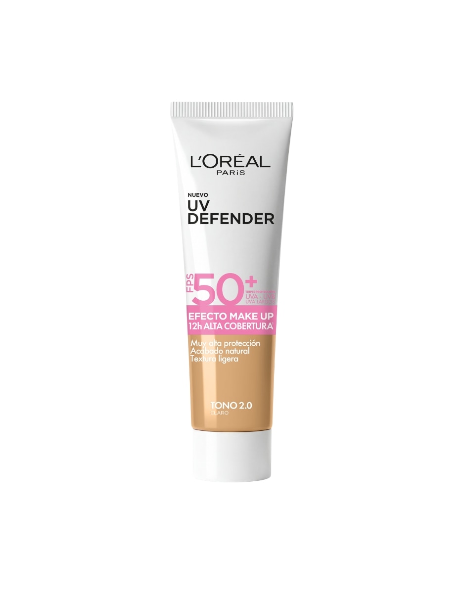 Protector solar FPS 50+ Defender Efecto Make Up Protector solar FPS 50+ Defender Efecto Make Up