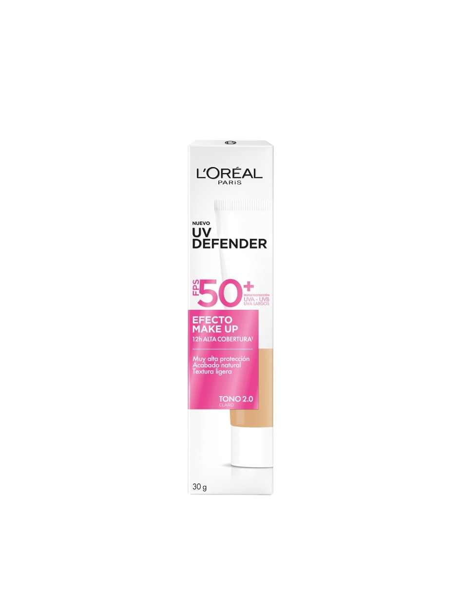 Protector solar FPS 50+ Defender Efecto Make Up 2