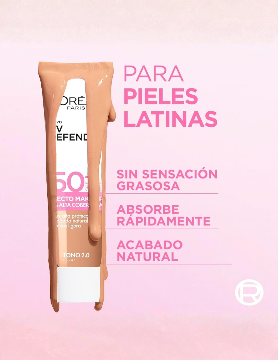 Protector solar FPS 50+ Defender Efecto Make Up 3