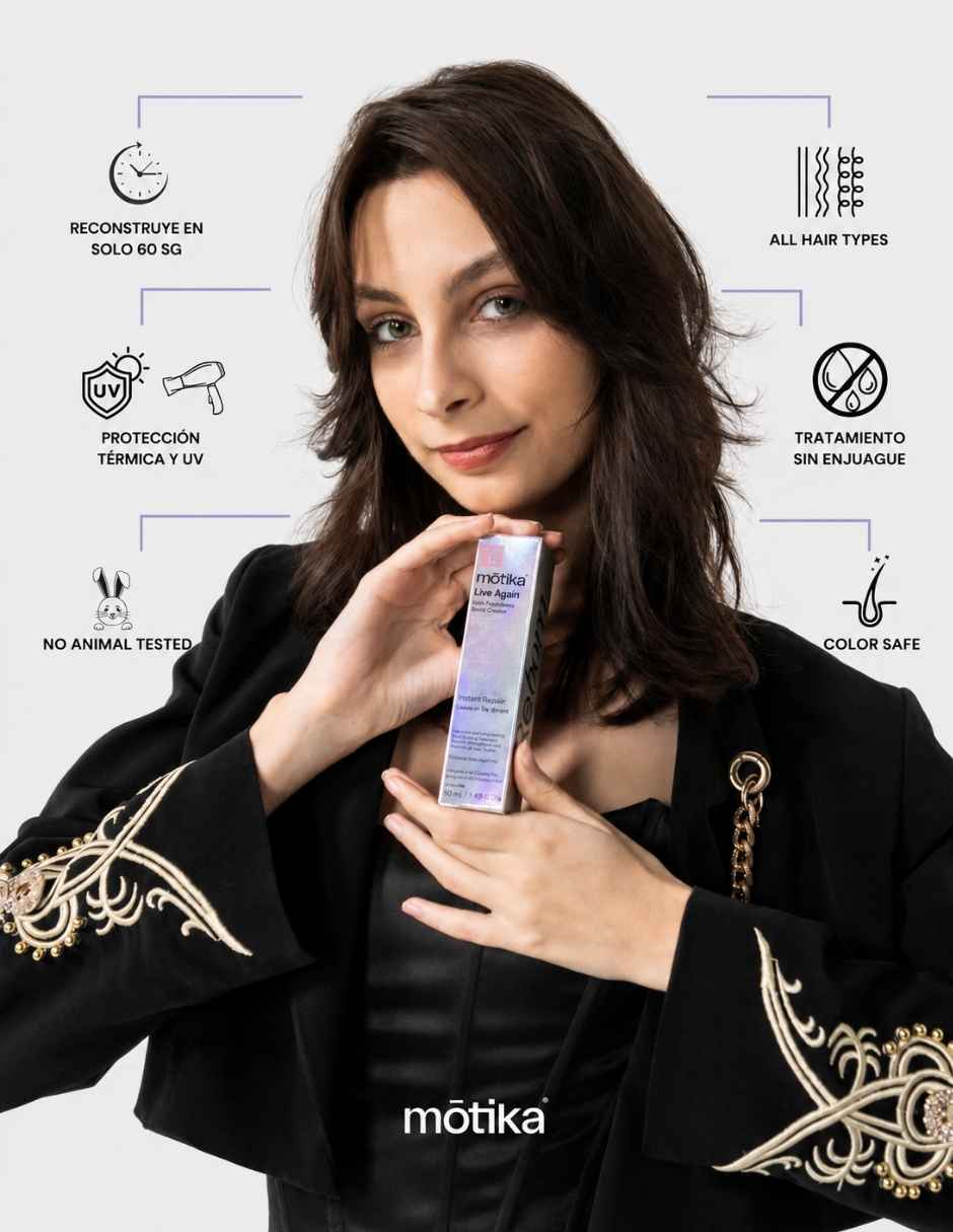 Tratamiento para cuero cabelludo motika Reborn Live Again reparador de enlaces para cabello dañado 50 ml 3