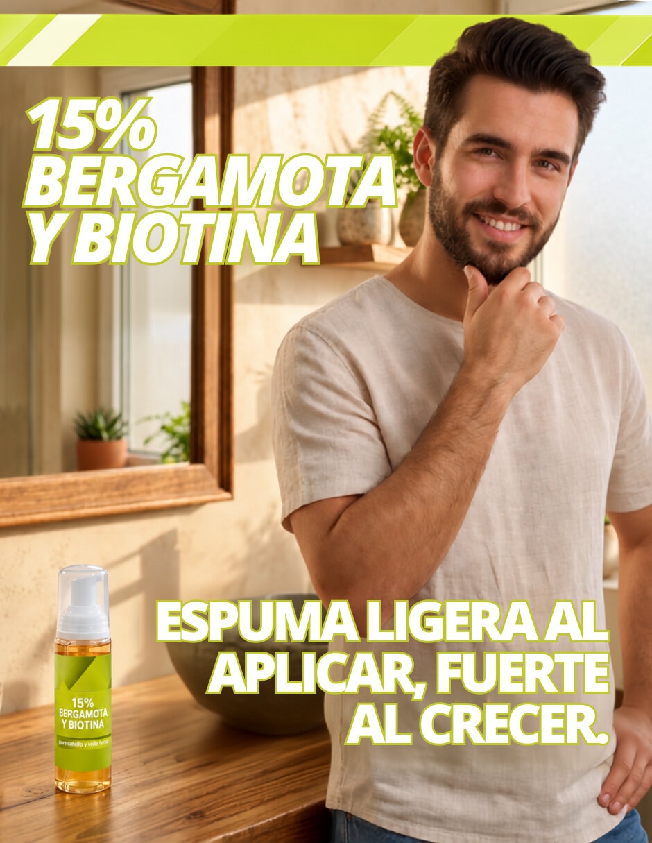 Tratamiento para barba y cabello en espuma anticaída 4