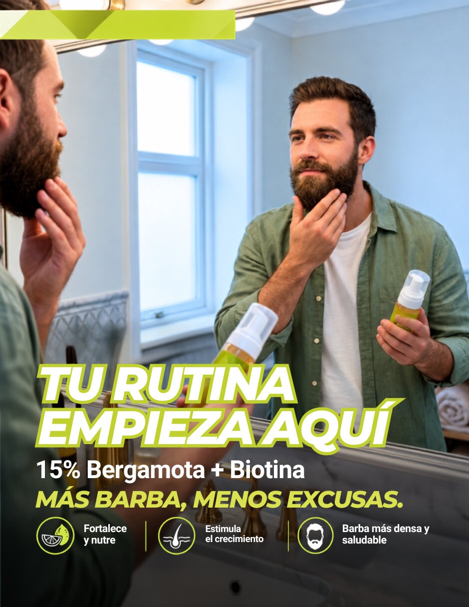 Tratamiento para barba y cabello en espuma anticaída 3