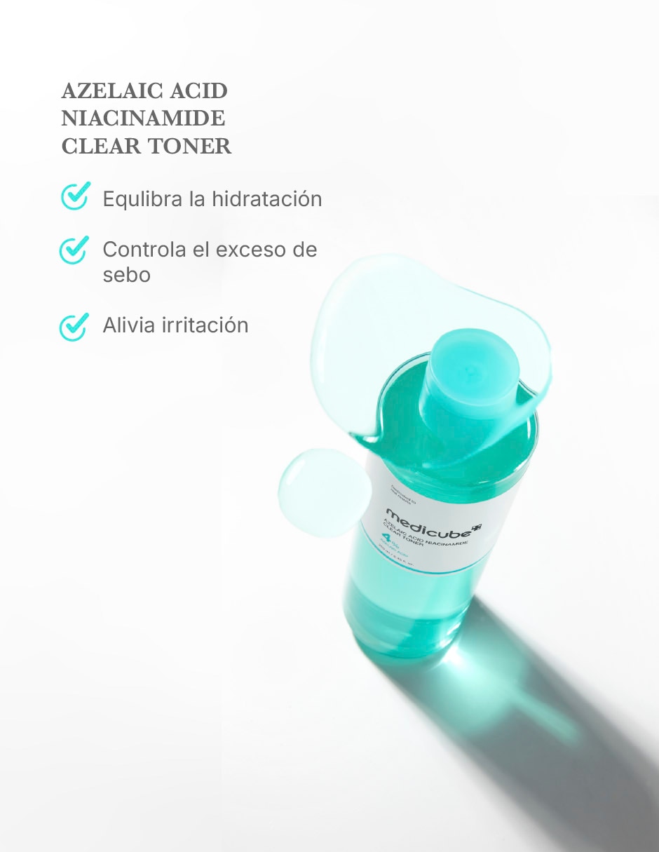 Tónico facial azelaic acid niacinamide clear toner 4