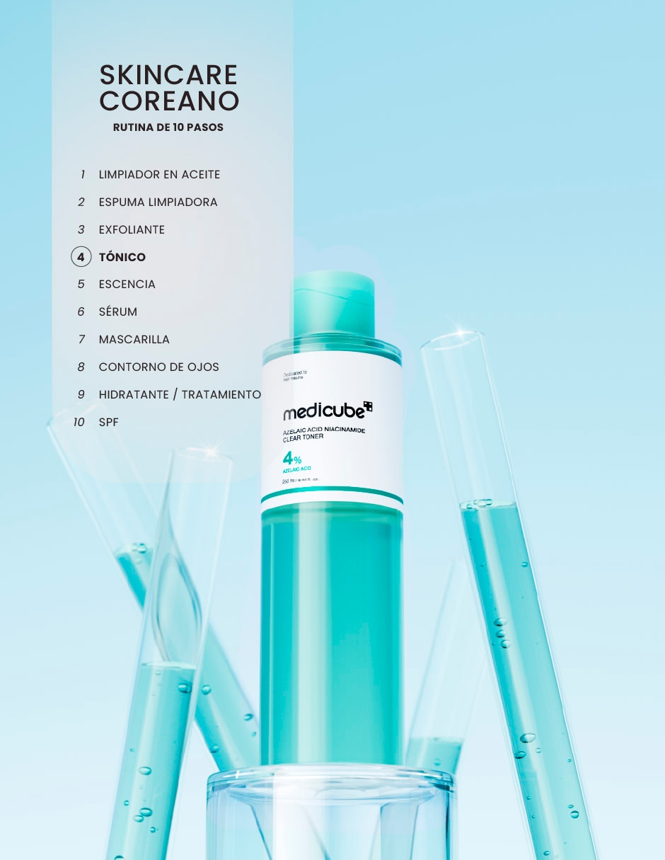 Tónico facial azelaic acid niacinamide clear toner 2
