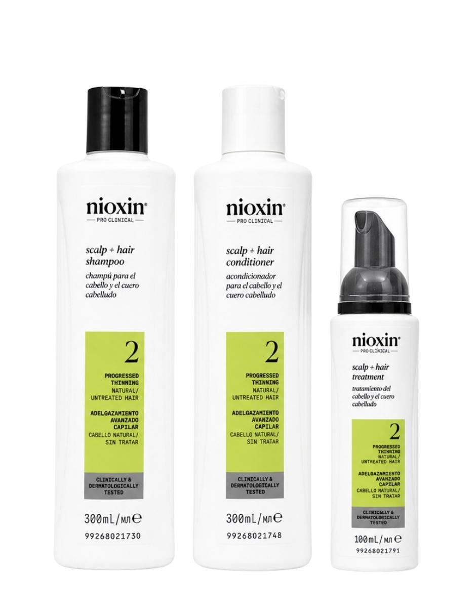 Set capilar kit sistema 2 para cabello natural con debilitamiento avanzado para todo tipo 3 piezas