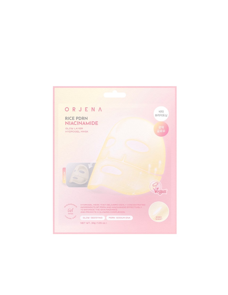 Mascarilla facial glow layer hydrogel mask niacinamida perilla glow instantáneo - para aclarar 30g 5