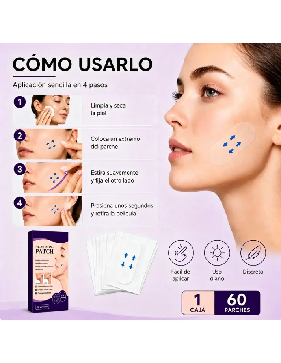 Parches para rostro caja de parches faciales adhesivos para contorno 4
