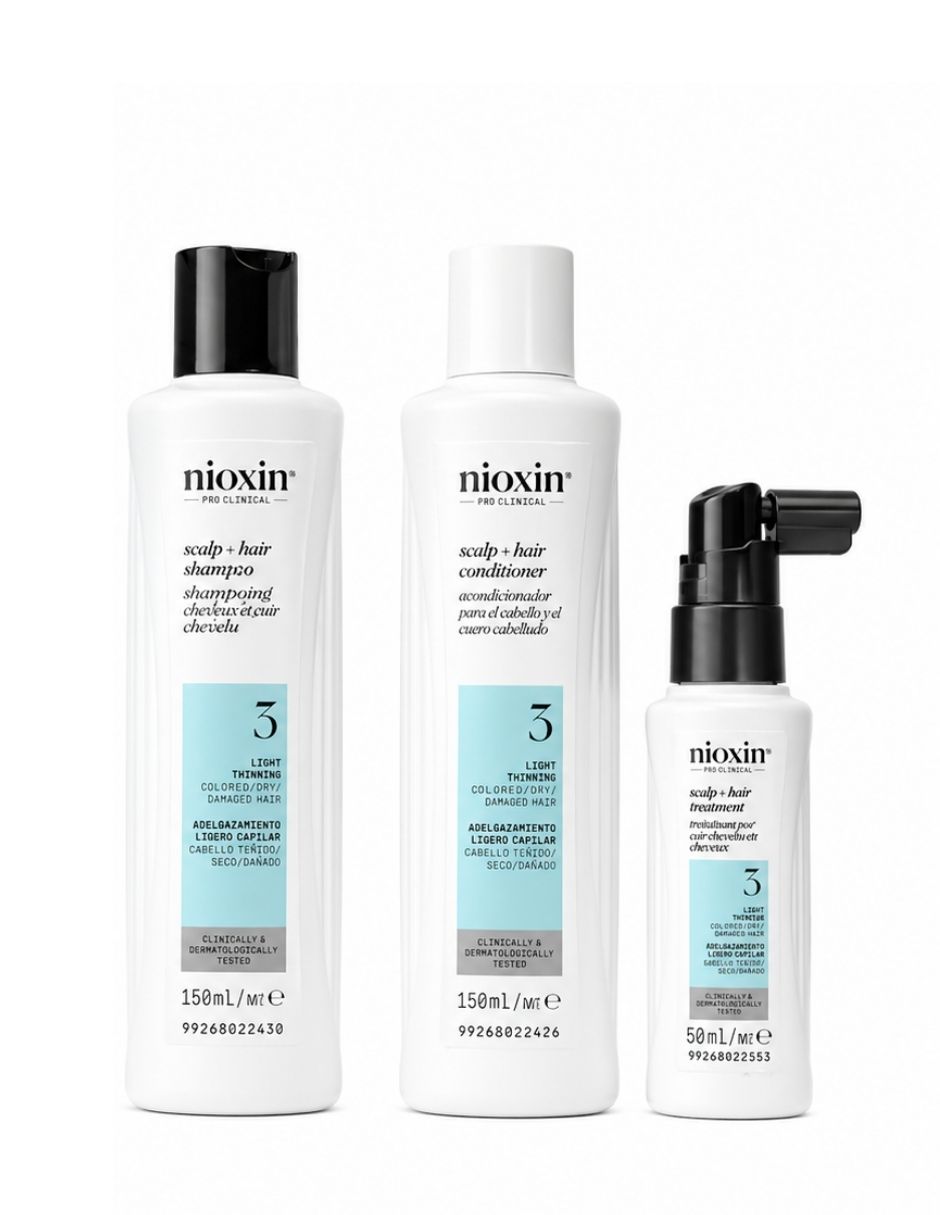 Set capilar Nioxin Nioxin Kit Sistema 3 para Cabello Decolorado con Debilitamiento Ligero 150 ml 3 Pasos para Todo tipo 3 piezas