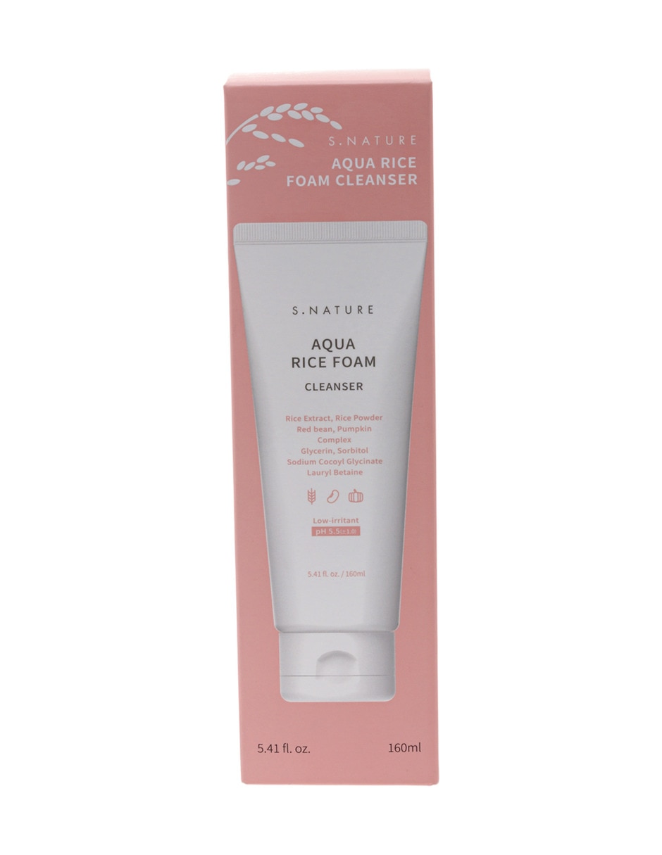 Limpiador facial aqua rice foam cleanser para hidratar Limpiador facial aqua rice foam cleanser para hidratar