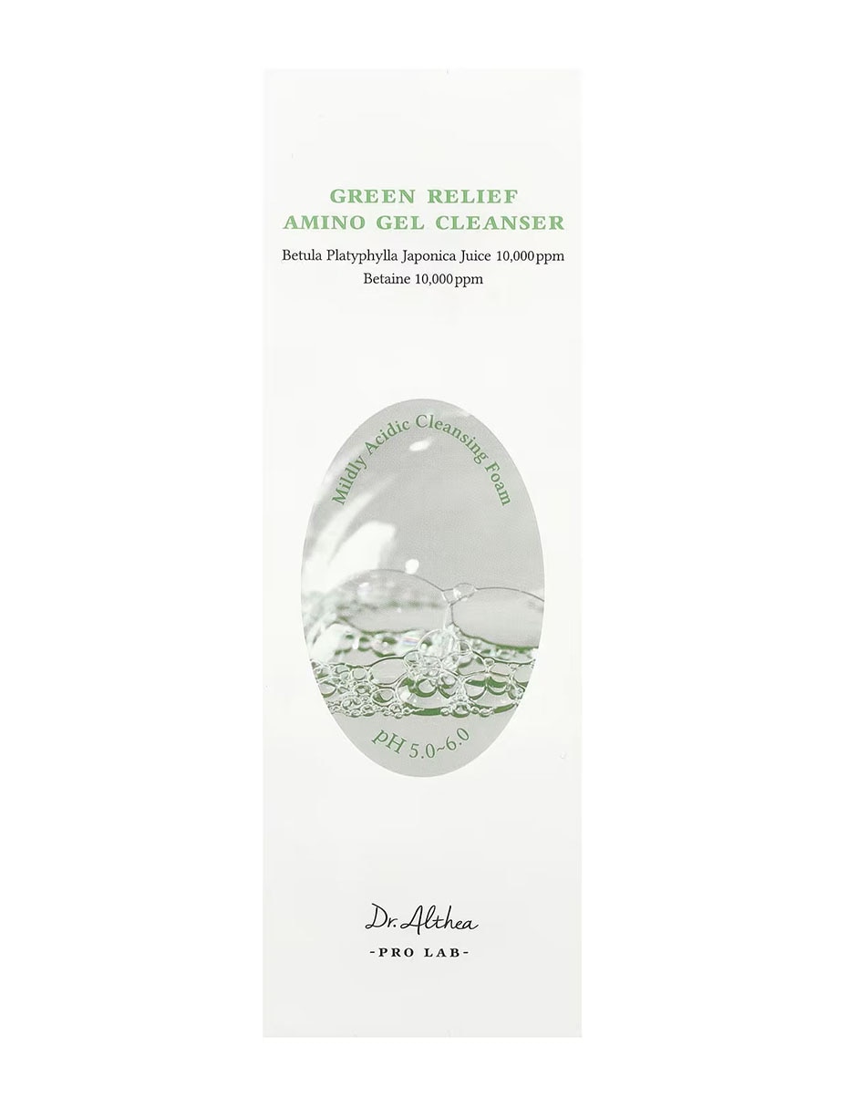 Limpiador facial gel de aminoácidos green relief para revitalizar 2