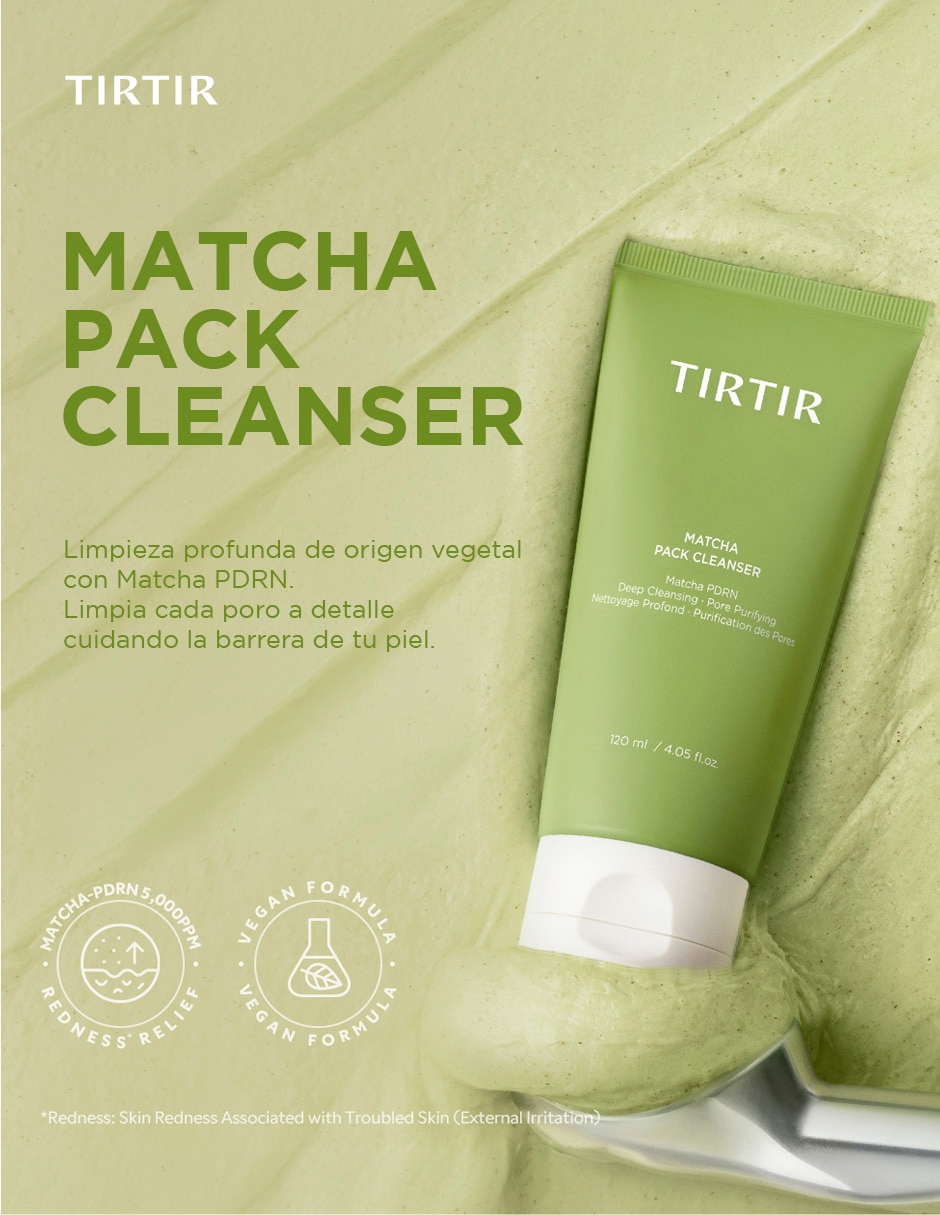 Limpiador facial matcha pack cleanser para purificar 3