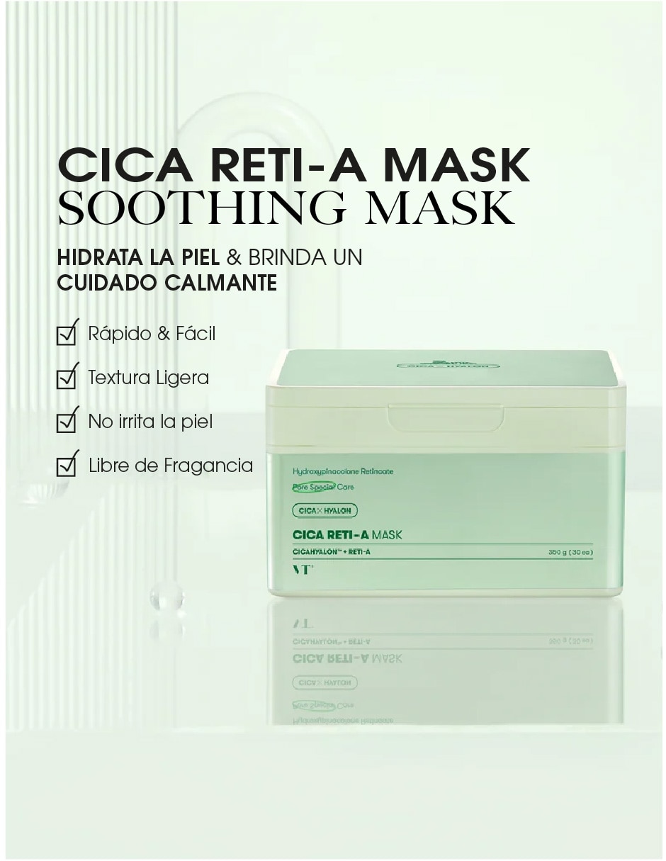 Mascarilla facial VT Cica Reti-A Mask para Reafirmar 350 g 2
