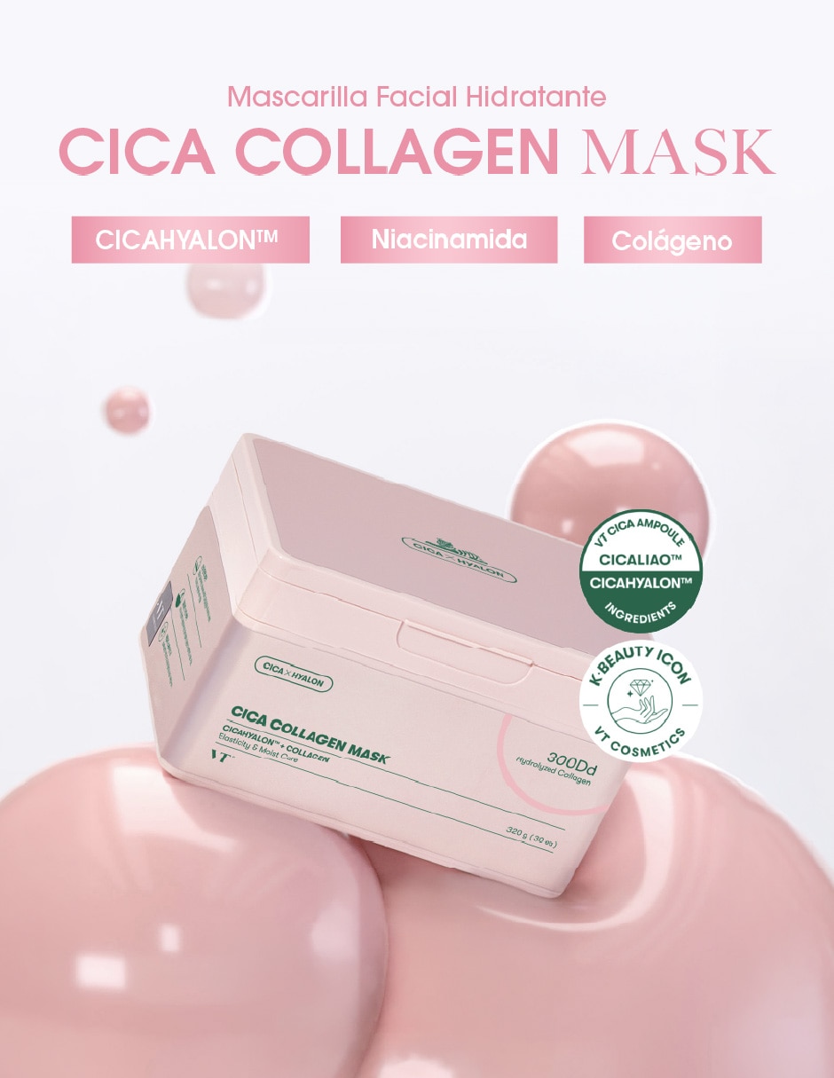 Mascarilla facial VT Cica Collagen Mask para reafirmar 2