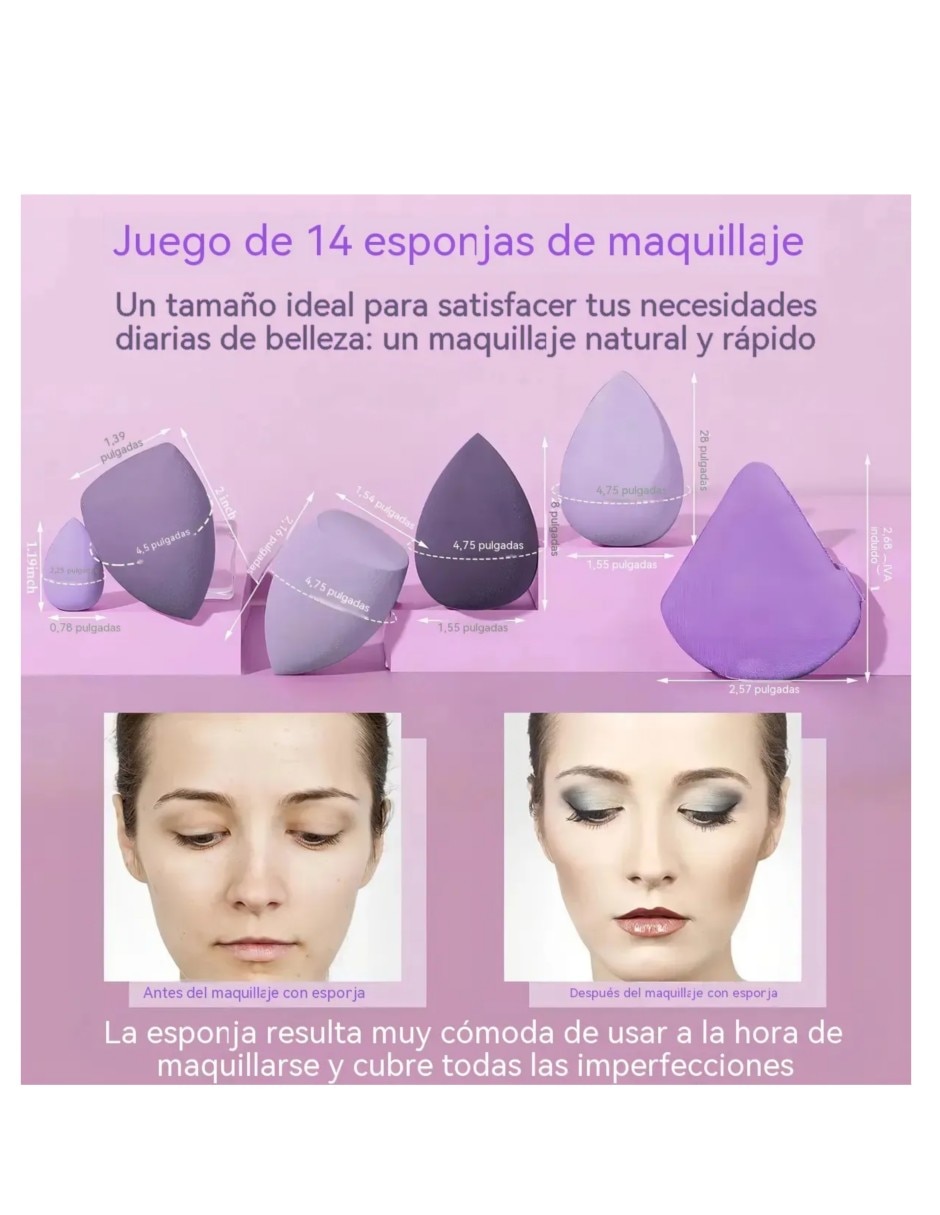 Set esponja de maquillaje aplicador de maquillaje 2