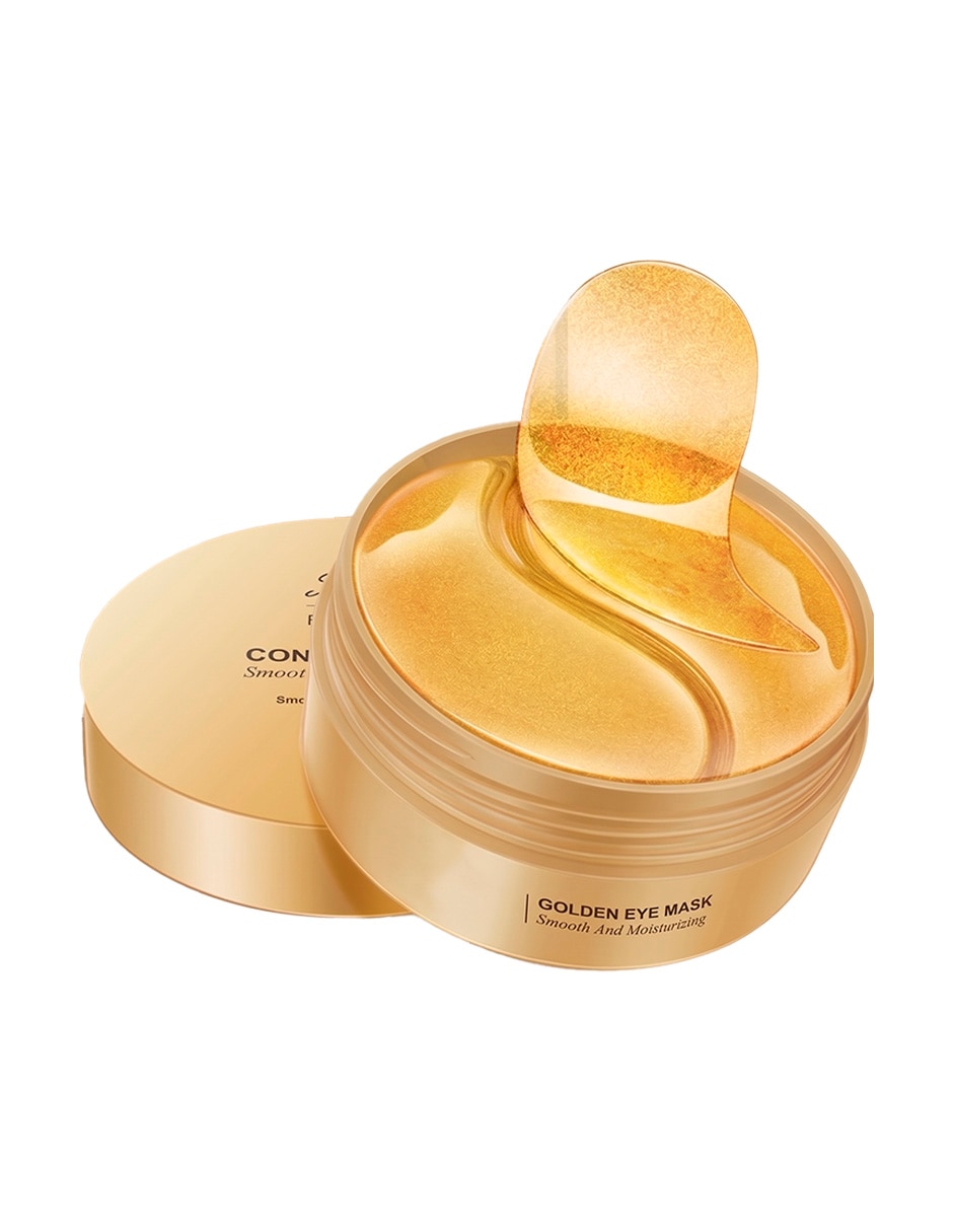 Parches para ojos de Hidrogel Oro 24k y colágeno con alhajero blanco 2
