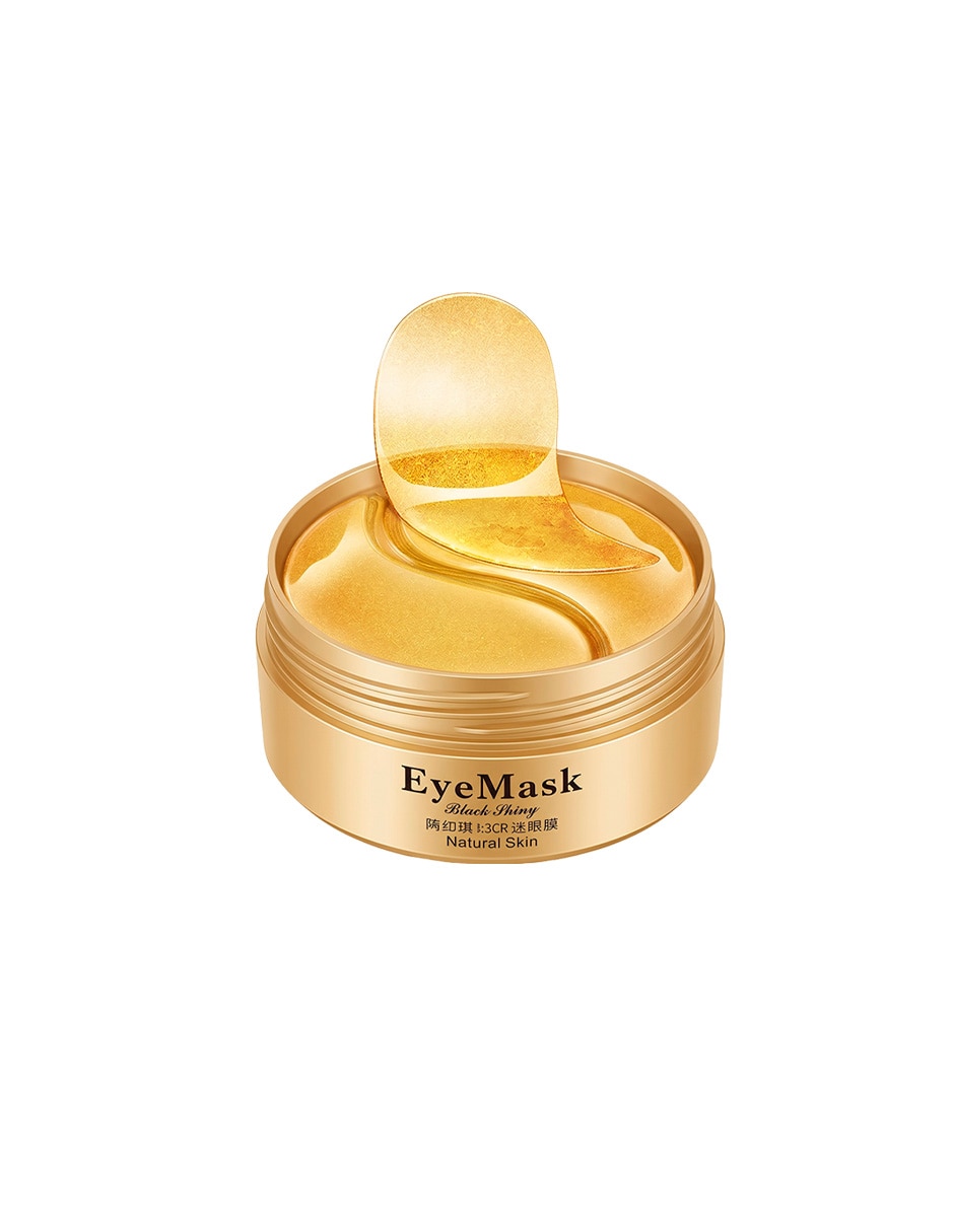 Parches para ojos de Hidrogel Oro 24k y colágeno con alhajero blanco 5