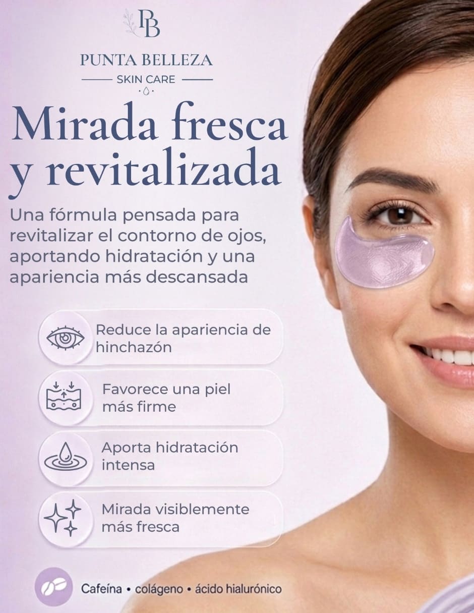 Parches para ojeras Parches para Ojeras con Cafeína Colágeno y Ácido Hialurónico 2 pack Parches de Ácido Hialurónico 4