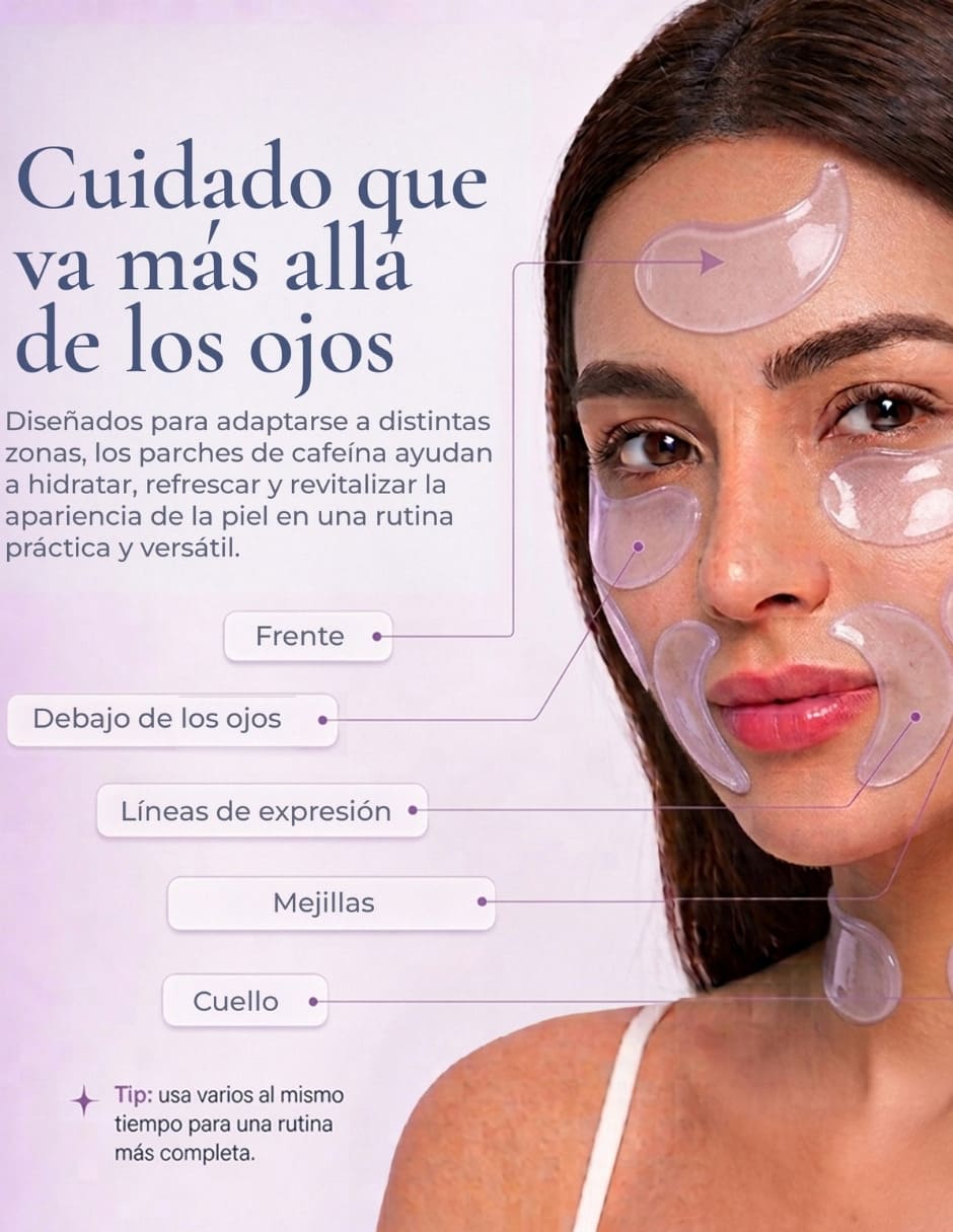 Parches para ojeras Parches para Ojeras con Cafeína Colágeno y Ácido Hialurónico 2 pack Parches de Ácido Hialurónico 7