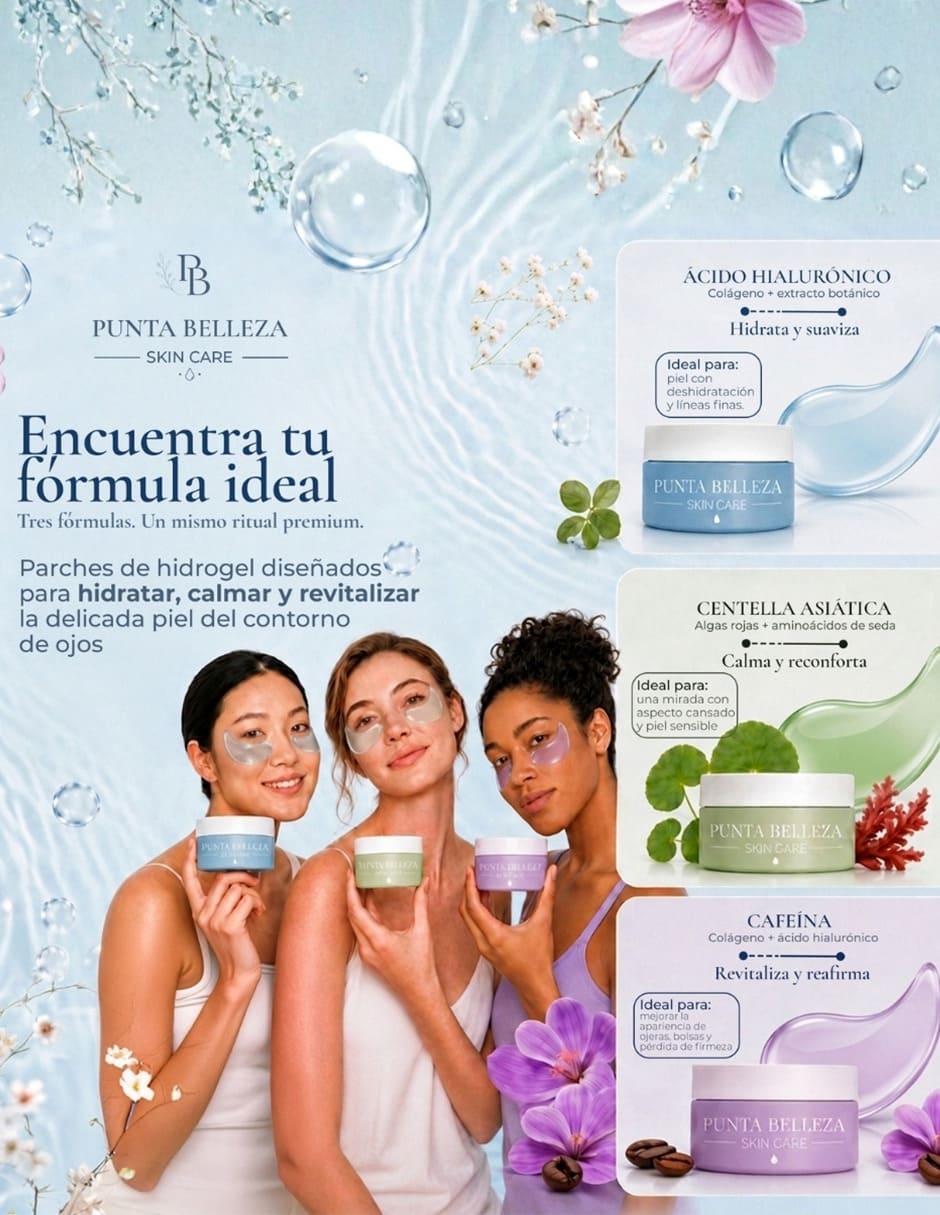 Parches para ojeras Parches para Ojeras con Cafeína Colágeno y Ácido Hialurónico 2 pack Parches de Ácido Hialurónico 10