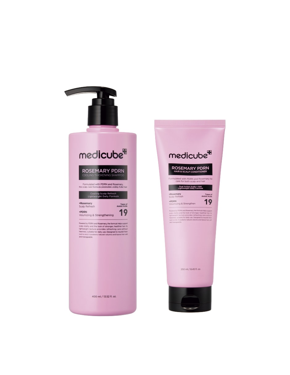 Set capilar ROSEMARY Medicube Dúo Rosemary PDRN Hair Care para Todo tipo 2 piezas Set capilar ROSEMARY Medicube Dúo Rosemary PDRN Hair Care para Todo tipo 2 piezas