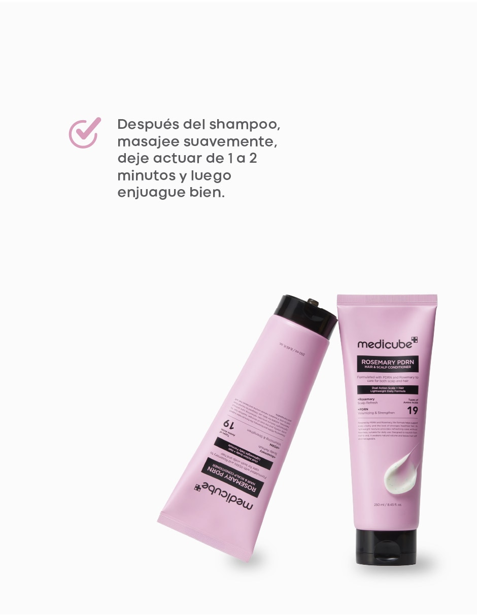 Set capilar ROSEMARY Medicube Dúo Rosemary PDRN Hair Care para Todo tipo 2 piezas 2