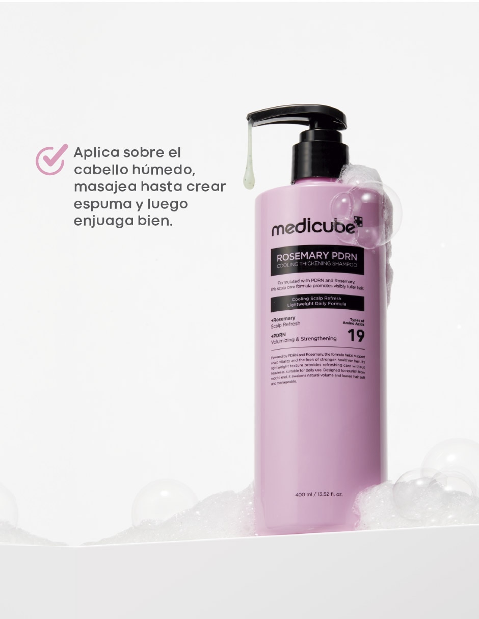 Set capilar ROSEMARY Medicube Dúo Rosemary PDRN Hair Care para Todo tipo 2 piezas 4