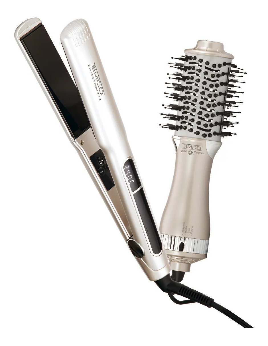 Plancha para cabello con aire placas de Nano Titanium