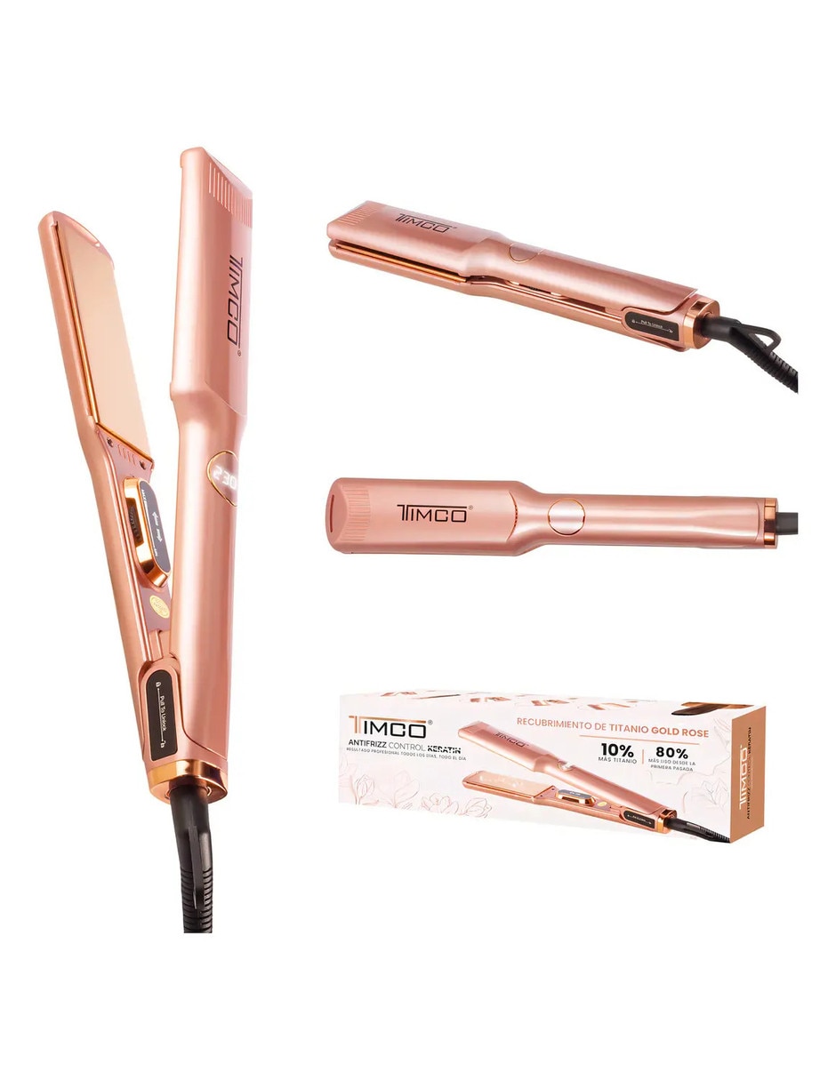 Plancha para cabello con aire placas de Titanio