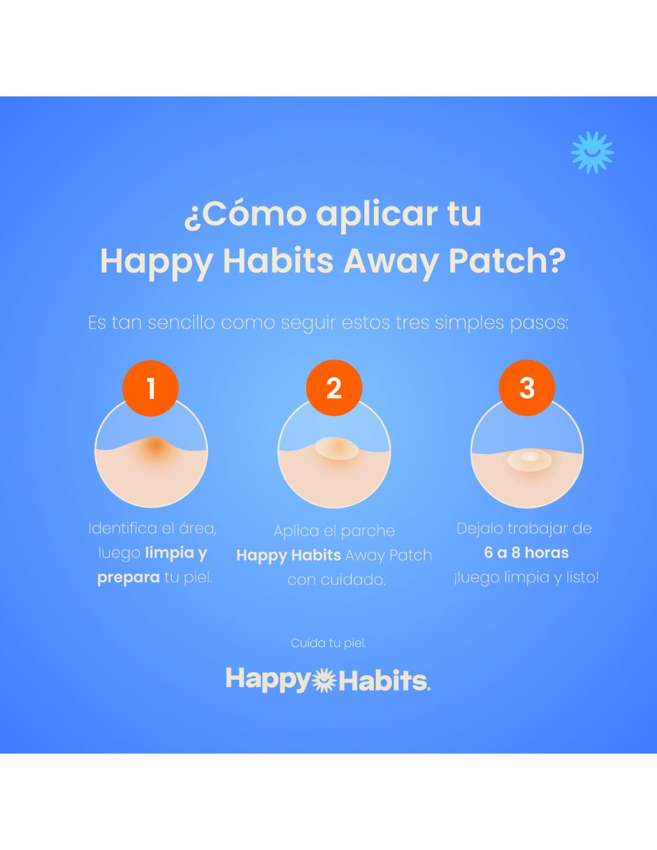 Parches para acné 48 parches happy habits 6