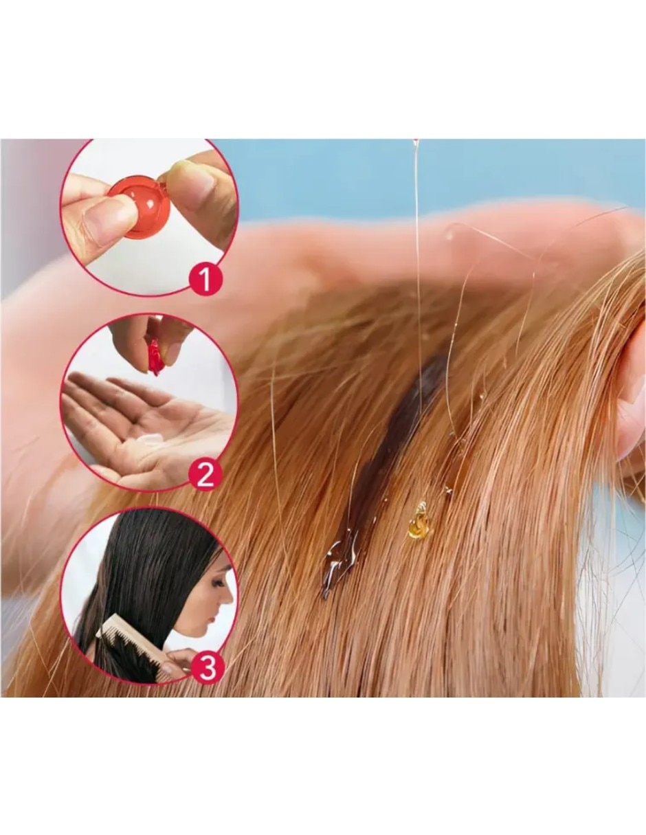 Sérum capilar para cabello Set cápsulas de sérum capilar vitaminado de piel cuero cabelludo 2