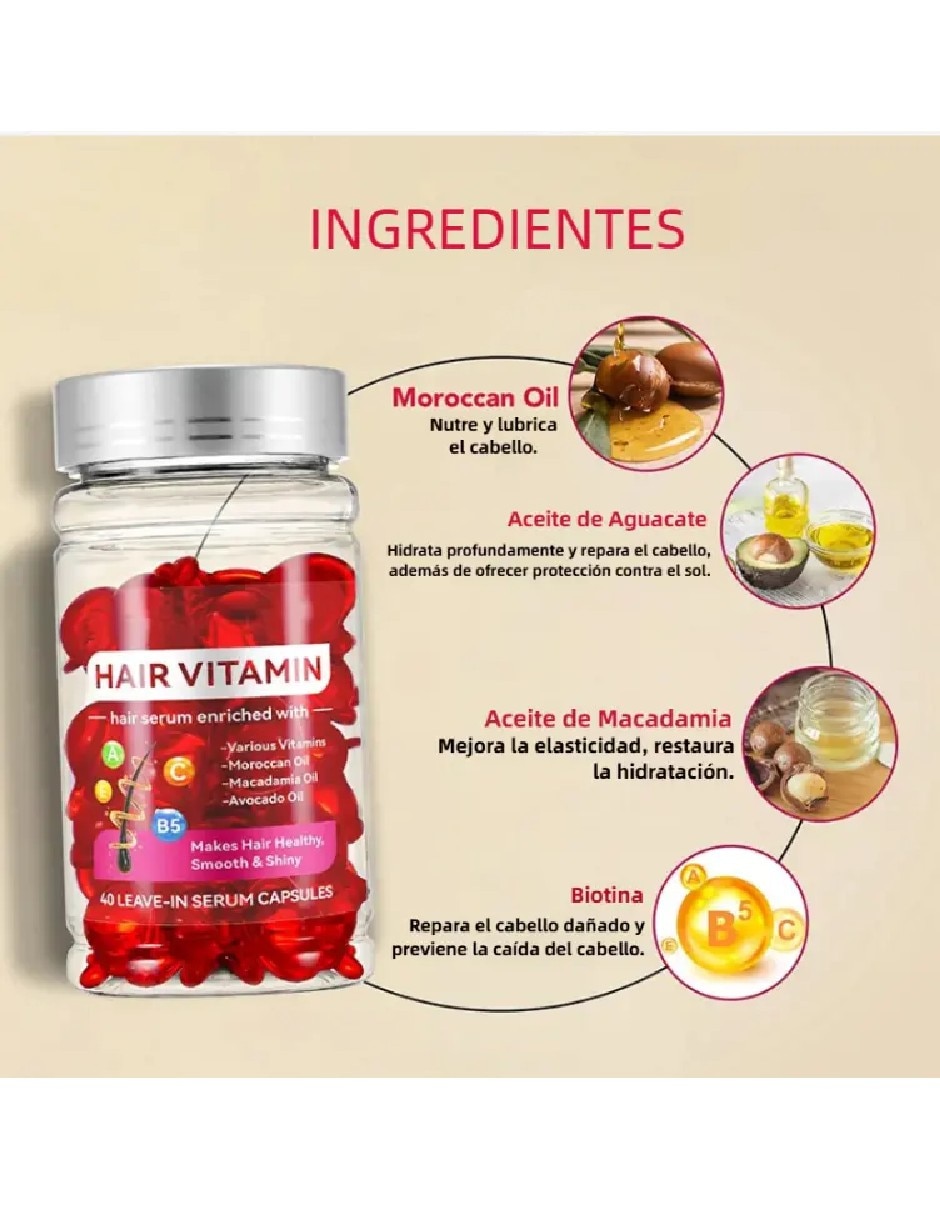 Sérum capilar para cabello Set cápsulas de sérum capilar vitaminado de piel cuero cabelludo 3