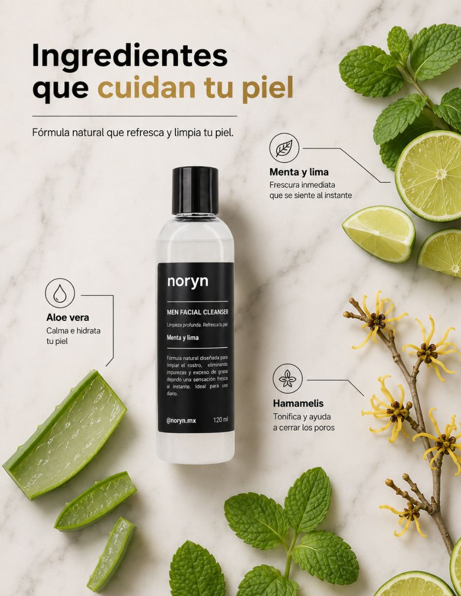 Limpiador facial para eliminar el brillo 4