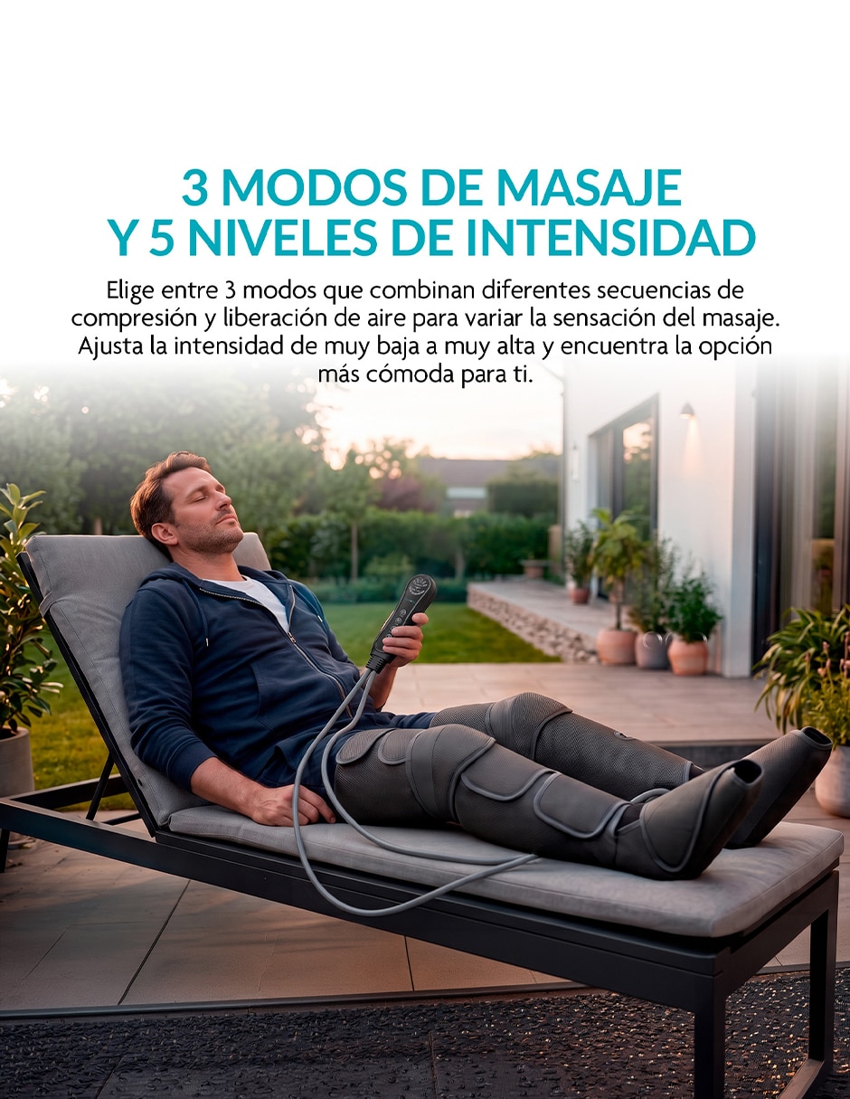 Masajeador de pies compresión de aire 5 intensidades 4